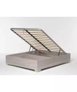 LETTO MATRIMONIALE CONTENITORE CON PIEDINI "BED BOX" OLMO NATURALE 160X190 CM
